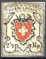 [O TB] N° 16, 2,5r Noir Et Rouge, Obl Légère - Margé - Cote: 1700€ - Autres & Non Classés