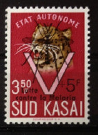 Sud Kasai - 22B - Léopards - Surcharge "Lutte Contre La Malaria" - 1961 - MNH - Sud-Kasaï