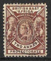 K.U.T..." Br EAST AFRICA.."....QUEEN VICTORIA...(1837-01.)....2As....WITH NICE WMK SHOWING LETTERS " EN "....VFU. - British East Africa