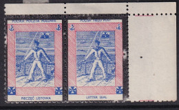POLAND 1943 Field Post Seals Sailor Black Border Smith F32B Mint Hinged - Vignettes De La Libération