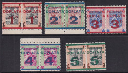 POLAND 1943 Field Post Seals Postage Dues Smith FD1-5 Mint Hinged - Liberation Labels