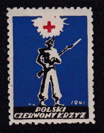 POLAND 1941 Field Post Red Cross Seals Mint Hinged - Vignettes De La Libération
