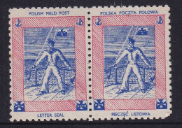 POLAND 1942 Field Post Seals Sailor Smith F29B Mint Hinged - Liberation Labels