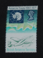 BRITISH ANTARCTIC TERRITORY 1971, 10 Years Antarctic Treaty, Fauna, Mi #41, MNH** - Ungebraucht