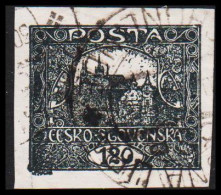 1919. CESKOSLOVENSKO. Hradschin. 120 Heller. Imperforated.  (Michel 32 U) - JF540215 - Used Stamps