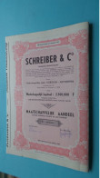 SCHREIBER & C° N.V. - Maatschappelijk AANDEEL - N° 000004 ( Hoboken Antwerpen ) Na 6/10/1944 ! - S - V