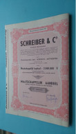 SCHREIBER & C° N.V. - Maatschappelijk AANDEEL - N° 000005 ( Hoboken Antwerpen ) Na 6/10/1944 ! - S - V