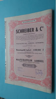 SCHREIBER & C° N.V. - Maatschappelijk AANDEEL - N° 000006 ( Hoboken Antwerpen ) Na 6/10/1944 ! - S - V