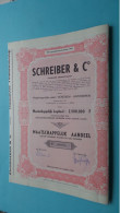 SCHREIBER & C° N.V. - Maatschappelijk AANDEEL - N° 000008 ( Hoboken Antwerpen ) Na 6/10/1944 ! - S - V