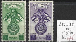 EGYPTE 235-36 ** Côte 0.80 € - Neufs