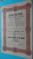Socoumé LIBENGE (Congo Belge) Action De Capital De 100 Francs > N° 12915-16-17-18-19-20 ( 6 Pcs.) ! - S - V