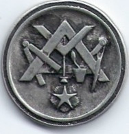 MASONIC - FRANC-MAÇONNERIE - Jeton De Présence - Divers Symboles - Équerre Compas - Truelle - Perpendiculaire - Autres & Non Classés