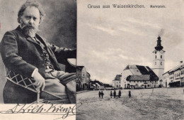 GRUSS AUS WAIZENKIRCHEN - MARKTPLATZ - ANIMATA - FIRMATA DA WILHELM KIENZL - CARTOLINA FP SPEDITA NEL 1907 - Grieskirchen