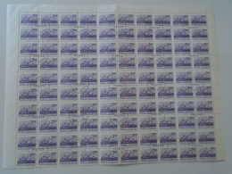 ZA484.2  ROMANIA   Sheet With   100 Stamps  3,65 Lei,  Ship  Mures,   Cancel Bucuresti  1974 - Sonstige & Ohne Zuordnung