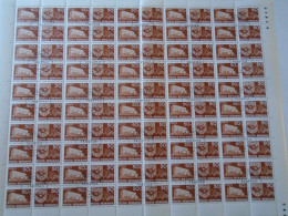 ZA484.11 ROMANIA   Sheet With   100 Stamps  50b  PORTO  Postage Due - Cancel Bucuresti    1974 - Sonstige & Ohne Zuordnung