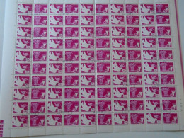ZA484.13 ROMANIA   Sheet With   100 Stamps 20b  PORTO  Postage Due - Cancel Bucuresti    1974 - Other & Unclassified