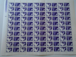 ZA484.14 ROMANIA   Sheet With   100 Stamps 40b  PORTO  Postage Due - Cancel Bucuresti    1974 - Autres & Non Classés