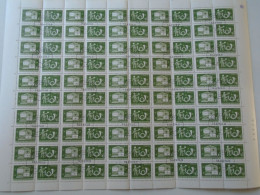 ZA484.15 ROMANIA   Sheet With   100 Stamps 10b  PORTO  Postage Due - Cancel Bucuresti    1974 - Sonstige & Ohne Zuordnung