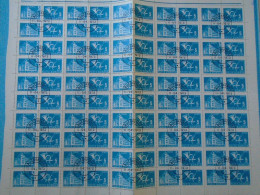 ZA484.21  ROMANIA   Sheet With   100 Stamps 5b  PORTO  Postage Due - Cancel Bucuresti    1973 - Other & Unclassified