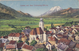 E1863) LIEZEN Mit Grimming - 2351m  Steiermark - Kirche U. Haus Details Daneben 1918 - Liezen