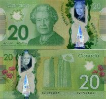 CANADA 20 Dollars 2012 (2015) UNC, P-108 Polymer - Canada
