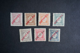 (T6) Portugal - 1911 Postage Due Complete Set - Af. P14 To 20 (MH) - Unused Stamps