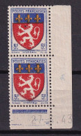 D 749 / N° 572 VARIETE POINT BLEU SUR LA LANGUE ET ROUGE DECALE EN PAIRE NEUF** - Unused Stamps