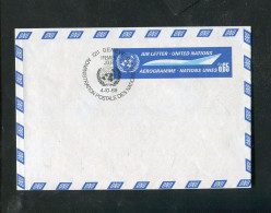 "UNO-GENF" 1969, Luftpostfaltbrief Mi. LF 1 Gestempelt (5345) - Briefe U. Dokumente