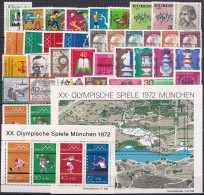 DEUTSCHLAND 1972 Mi-Nr. 710-52 Jahrgang/year Set ** MNH - Jaarlijkse Verzamelingen