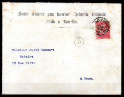 58 Op Brief Gestempeld - Perfin S G (Société Générale) + Postbodestempel 11 - 1863-09