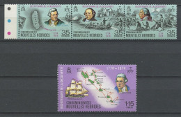 Nlle HEBRIDES 1974 N° 394/397 ** Neufs MNH Superbes C 23 €  Iles Bateaux Voiliers Boats Ships Sealboats COOK - Neufs