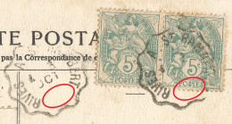 FRANCE - VARIETY & CURIOSITY - 38 - TPO PMK "RIVES A ST RAMBERT" WITHOUT YEAR  ON FRANKED PC TO MOIRANS (38) -1905 - Lettres & Documents