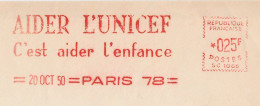 Meter Cover  Paris France 1950 - UNICEF - UN / United Nations - UNICEF