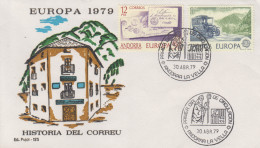 Enveloppe  FDC   1er  JOUR     ANDORRE    ANDORRA    Paire    EUROPA    1979 - Altri & Non Classificati