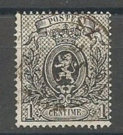 Belgique Belgie Belgium COB 23Ab Gris-Noir Oblitéré Used 1867 Petit Lion - 1866-1867 Petit Lion