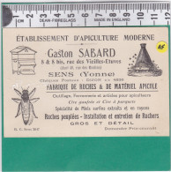 VP 84  CARTON DE REPRESENTANT  MIEL RUCHES ABEILLE  APICULTURE SABARD  SENS YONNE  - Facturen