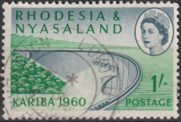 1960 Südrhodesien ° Mi:GB-RH 36, Sn:GB-RH 174, Yt:GB-RH 35, View Of Dam, Opening Of Kariba Hydro-electric Power Plant - Rhodesia & Nyasaland (1954-1963)