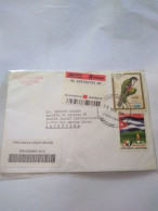 Cuba 2008 Reg Cover To Argentina.ems Bird 1991 Yv 3135 & Yv 4558.cv E 10  .e8 Reg Post Conmems 1 Or 2 - Briefe U. Dokumente