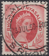 1954 Rhodesien & Nyasaland ° Mi:GB-RH 5, Sn:GB-RH 144, Yt:GB-RH 4, Queen Elizabeth II (1926-2022) - Rhodesien & Nyasaland (1954-1963)
