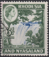 1959 Rhodesien & Nyasaland ° Mi:GB-RH 25, Sn:GB-RH 164, Yt:GB-RH 25, Eastern Cataract,Victoria Fall,Queen Elizabeth II - Rhodésie & Nyasaland (1954-1963)