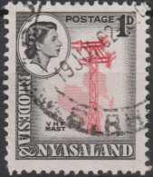 1959 Rhodesien & Nyasaland ° Mi:GB-RH 20C, Sn:GB-RH 159a, Yt:GB-RH 20al, V.H.F. Mast, Queen Elizabeth II - Rodesia & Nyasaland (1954-1963)