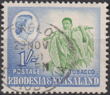 1959 Rhodesien & Nyasaland ° Mi:GB-RH 27, Sn:GB-RH 165, Yt:GB-RH 26, Tobacco Worker, Queen Elizabeth II - Rodesia & Nyasaland (1954-1963)
