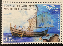 2022 2023 Turkey Turquie Euromed Underwater Mediterranean Sea Archeology Ship Blue - Neufs