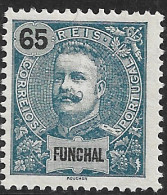 Funchal – 1898 King Carlos 65 Réis Mint Stamp - Funchal