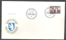 Greenland. FDC Sc. 172.   Artifacts. Carved Faces  FDC Cancellation On FDC Cover - FDC