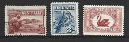 Australia 1927 - 1929 Single Issue Commemoratives X 3 CTO - Usados