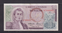 COLOMBIA - 1975 10 Pesos Circulated Banknote - Colombie