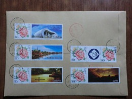 China. Rare Full Set On Registered Envelope - Briefe U. Dokumente