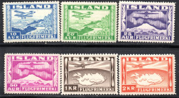 2288. ISLAND. 1934 AIR # 15-20 MNH - Luchtpost