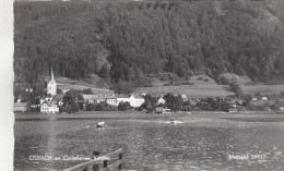 E1952) OSSIACH Am Ossiachersee - Alte FOTO AK - Motorboot U. Ruderboot Am See - Mit Blick Auf Kirche U. Häuser ALT ! - Ossiachersee-Orte